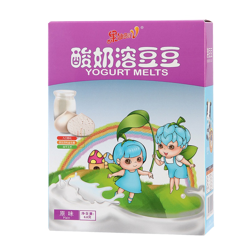 果仙多维V 儿童零食酸奶溶豆豆儿童奶豆小馒头原味8.8g