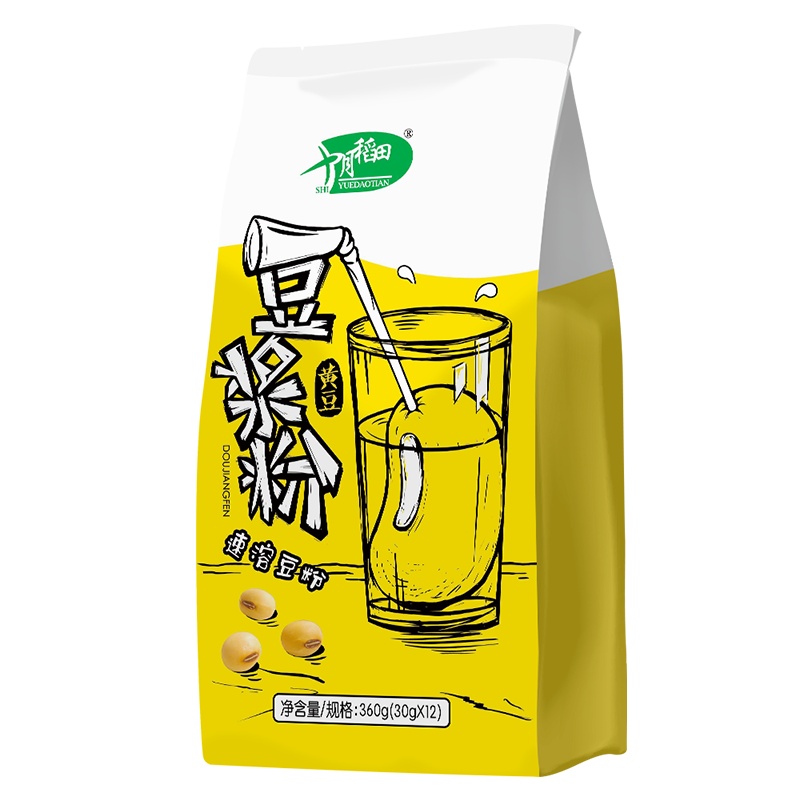 十月稻田 原味黄豆浆粉速溶冲饮黄豆早餐家用小袋豆奶360g