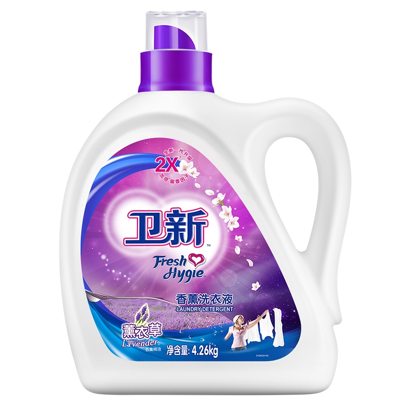 卫新 薰衣草洗衣液 4.26kg 机洗净白亮色柔顺护衣威露士出品