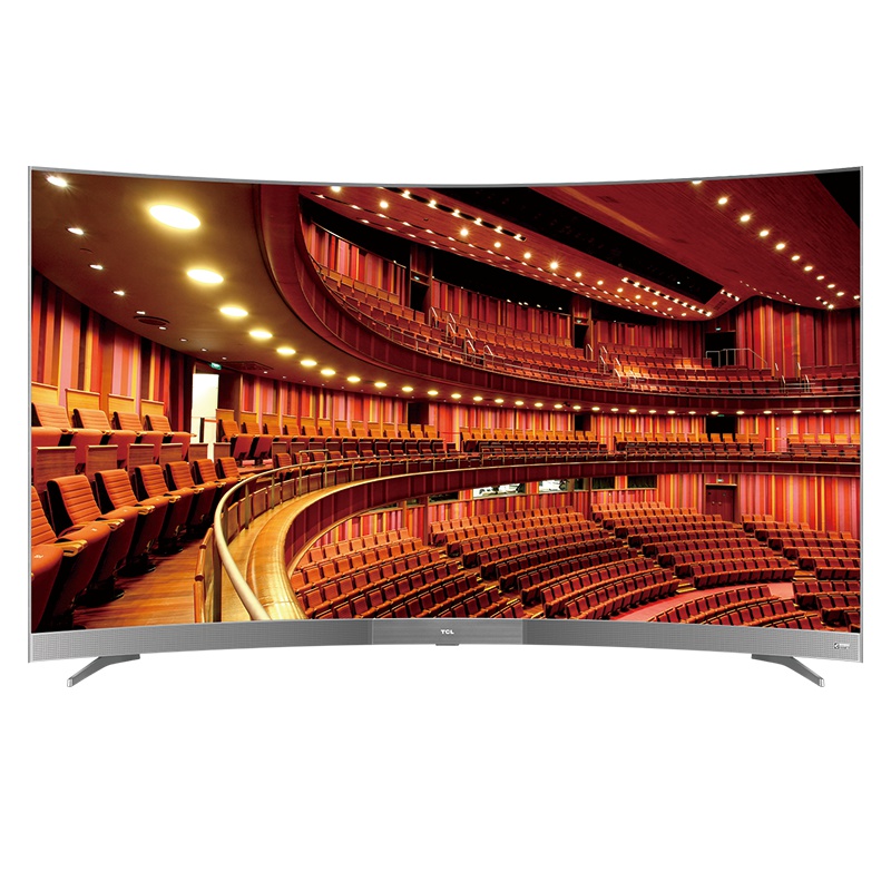TCL 55A950C 55英寸 4K曲面HDR 人工智能 32核超高清安卓智能LED电视（枪色）