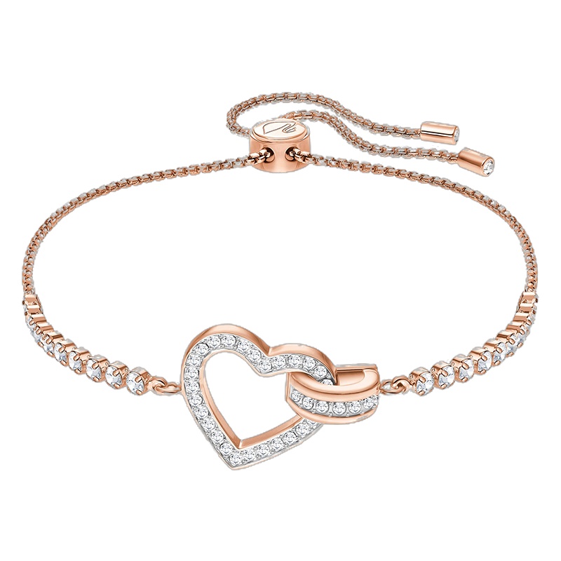 [直营]施华洛世奇(Swarovski) 人造水晶 2018年新款Lovely心心相印女士手链 欧美风格 送恋人