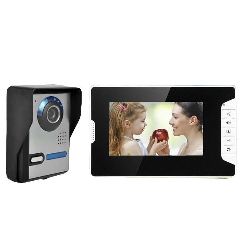 鑫晶密 可视对讲门铃 有线家用监控门禁 彩色高清 智能家居 一拖一