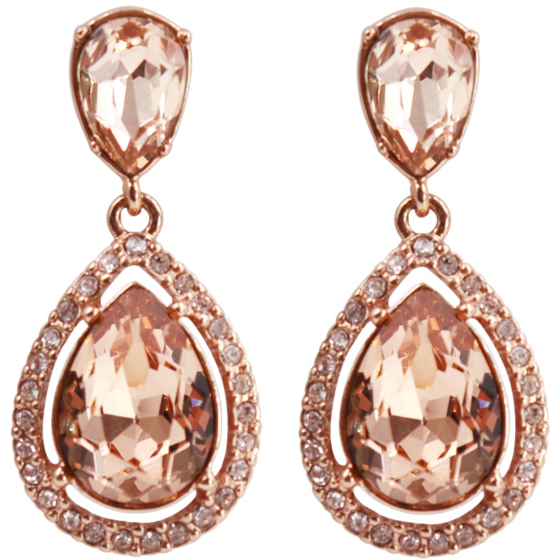 Givenchy 纪梵希 北美系列复古水滴形耳坠耳环香槟色