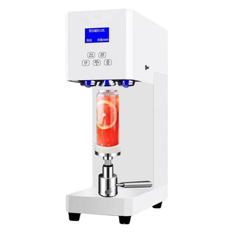 全自动易拉罐封口机古达奶茶店易拉罐封杯机马口铁啤酒封罐机饮品商用 白色