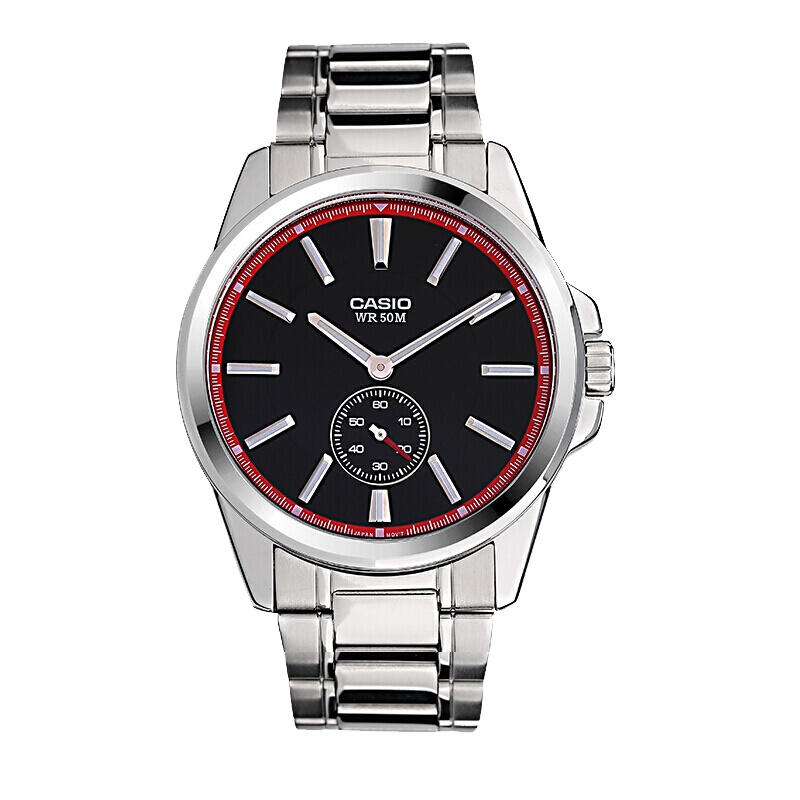 卡西欧（CASIO）手表指针系列简约时尚石英表男表 MTP-E101D-1A2