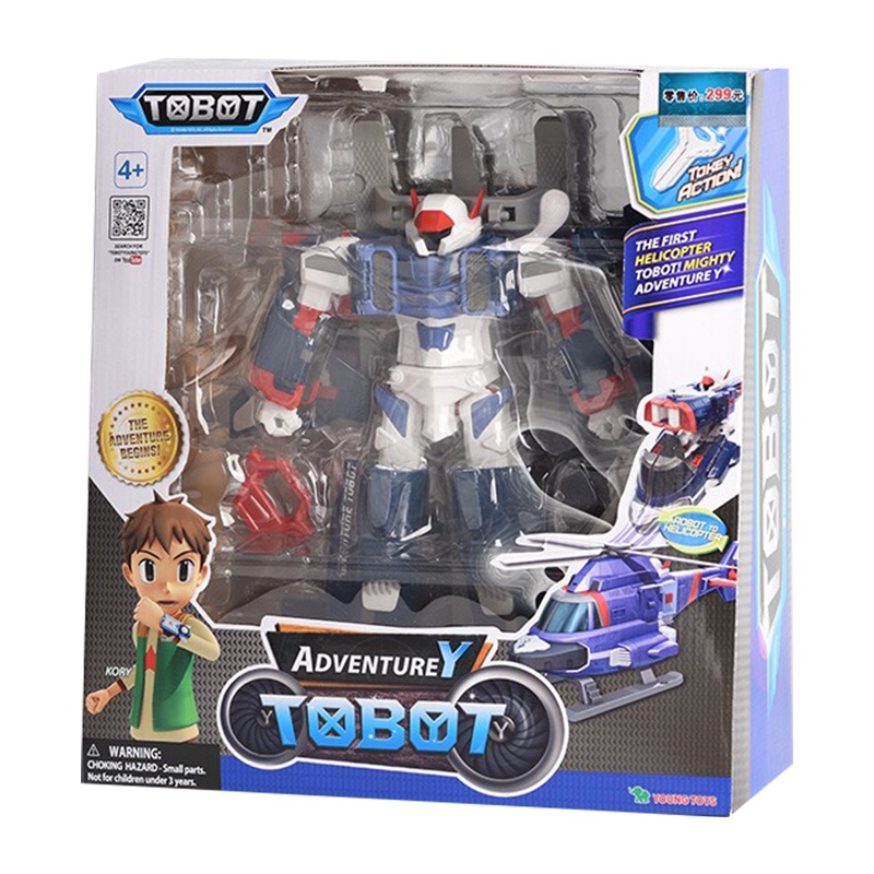 托宝兄弟(TOBOT)男孩女孩玩具金刚手动合体变形车机器人汽车Y战士冒险版-301032
