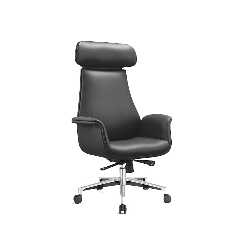 富和美(BNF)1012 办公家具办公椅皮椅子领导椅子老板椅大班椅实木黑色 黑色