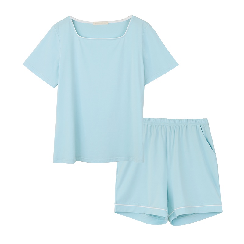 猫人女士睡衣短袖短裤两件套装居家服夏季休闲宽松可外穿家居服女