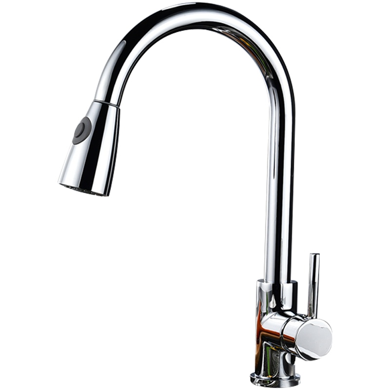 厨房龙头冷热水龙头家用洗菜盆龙头家用铜龙头可旋转抽拉式混水阀龙头360°可旋转