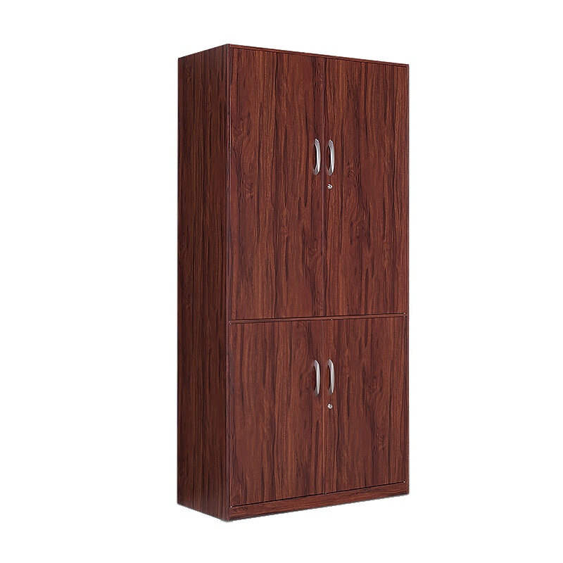 贞合 柜子办公文件柜铁皮柜资料柜档案柜带锁凭证柜矮柜木纹书柜 不等体通双节 酸枝木