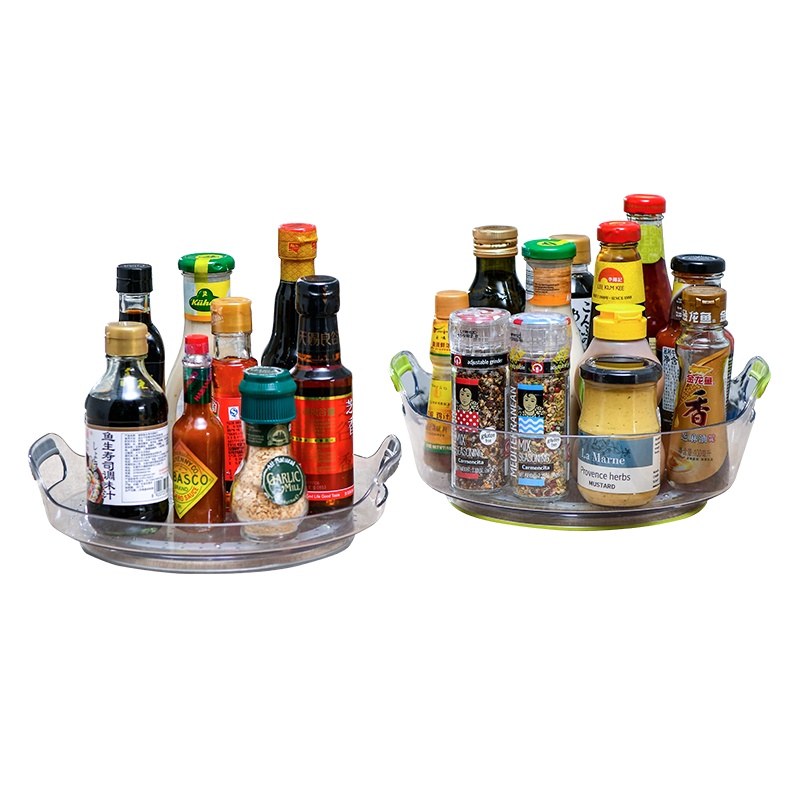星优厨房多功能转角旋转置物架家用台面瓶收纳盘调味料品神器