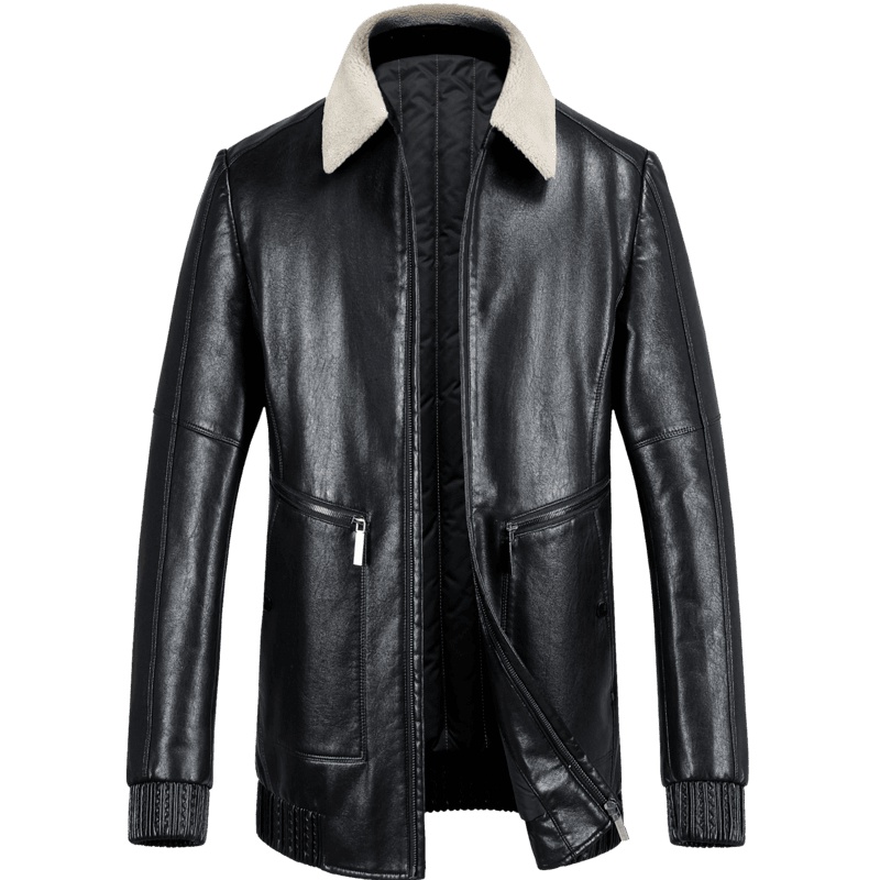 Artsdon/阿仕顿男装专柜同款翻毛领羽绒内胆皮衣秋冬季外套男