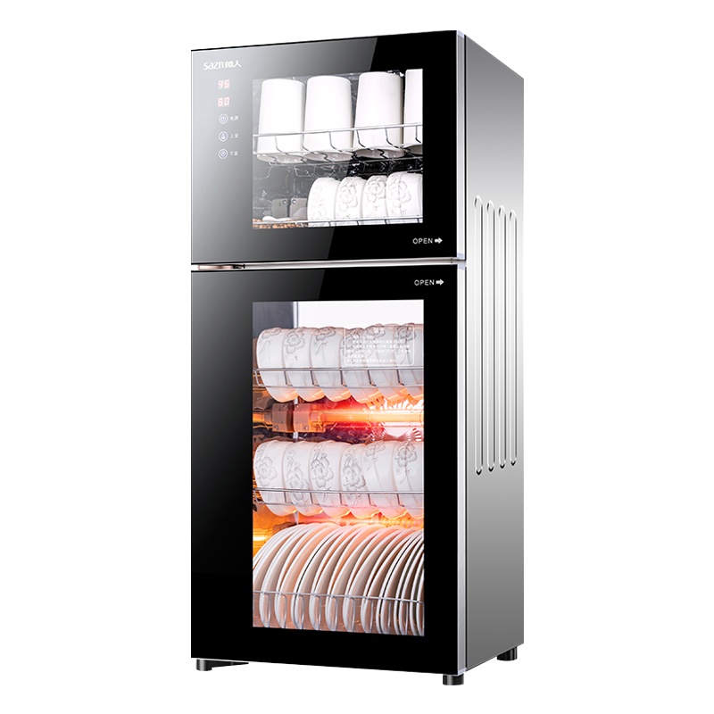 帅人(sazn)SA-138A-1消毒柜138升 家用小型中型双门餐具碗筷茶杯 厨房餐厅酒店消毒保洁柜 触控二星级