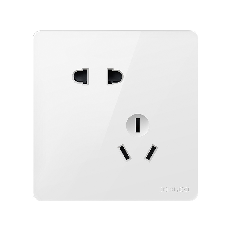 德力西官方旗舰店开关插座面板一开五孔空调16a插座墙壁开关5家用