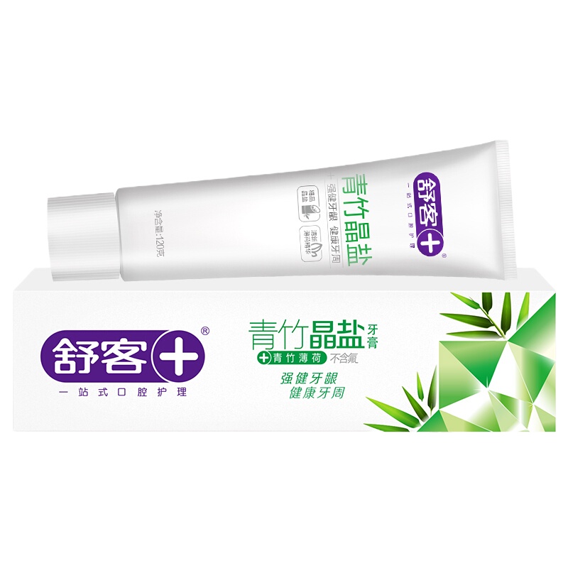舒客(Saky) 青竹晶盐牙膏 120g 单支装