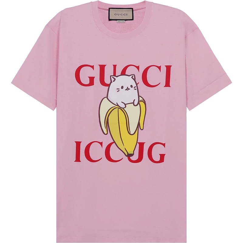 古驰 GUCCI 女士棉质超大造型圆领短袖T恤615044 XJDGR