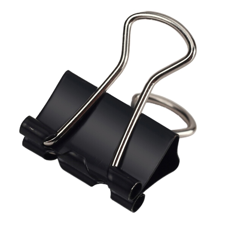 得力1#盒装黑色长尾票夹(50mm/12pcs)9541(1盒)