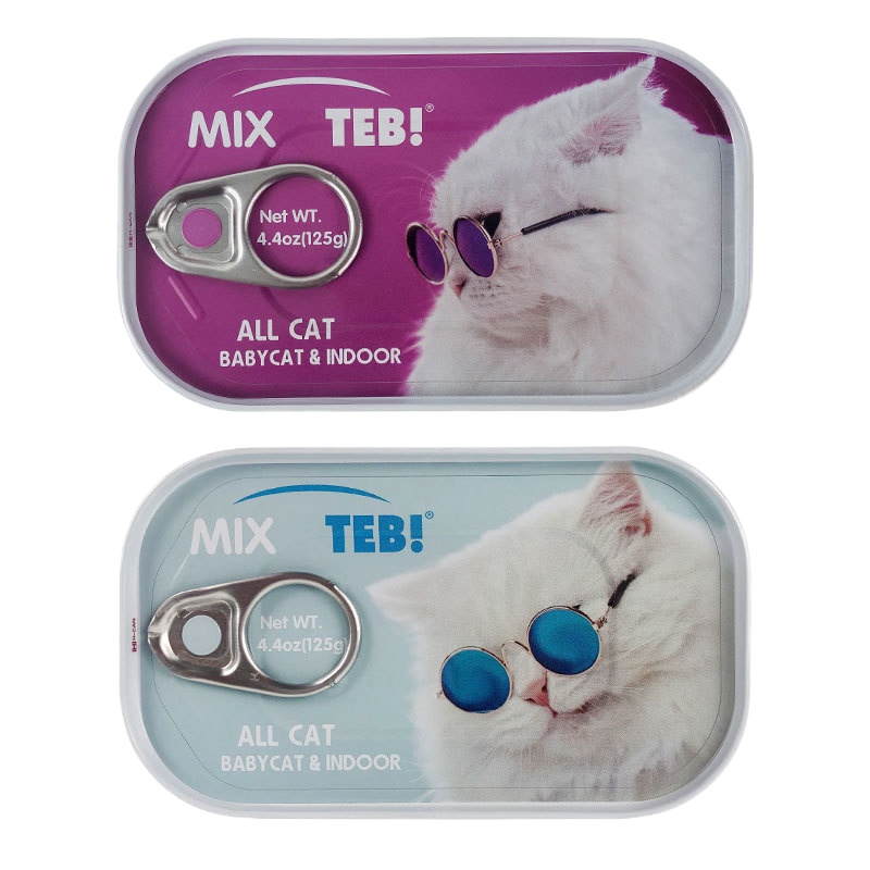 湯恩貝,TEB!汤恩贝MT系列进口猫罐头125g*4罐 六种鱼九种肉成幼猫湿粮猫咪零食猫狗罐头