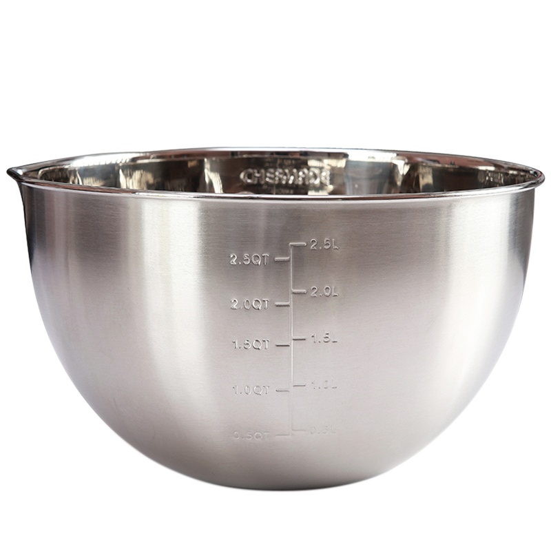 学厨20cm打蛋盆带刻度加厚不锈钢烘焙打蛋盘搅拌盆奶油蛋白打发盆和面饭汤调料洗菜淘米水果盆其他厨房小工具 WK9364