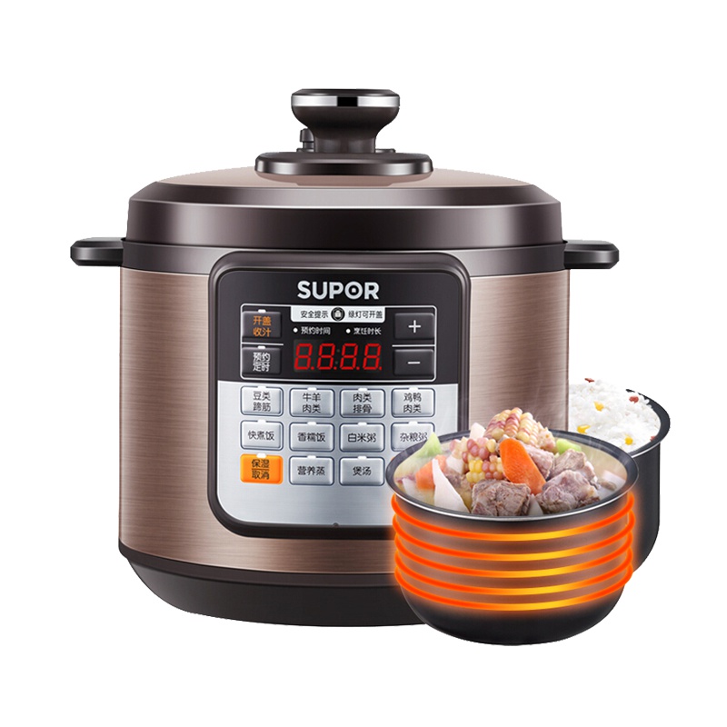 苏泊尔(SUPOR) 电压力锅 CYSB60YCW10D-110 6L/升 双胆电饭煲电高压力锅电饭锅多用途锅大容量
