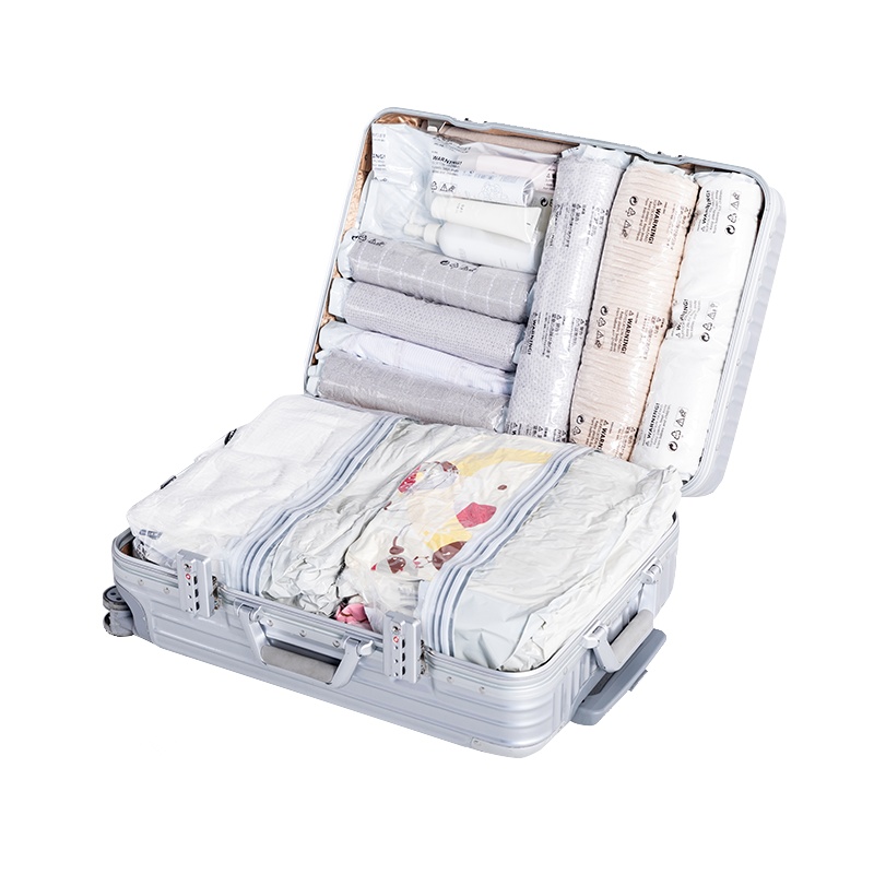 太力免抽气真空旅行便携收纳包装小号行李箱收容手卷式压缩袋神器 (2中立体3大卷3小手卷)