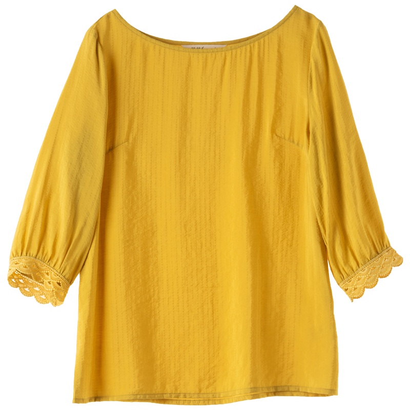 芊艺中袖宽松衬衫女2019秋季新款韩版灯笼袖衬衣淑女小清新上衣10376