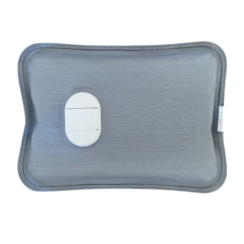 壹志安全防爆充电式热水袋暖水袋煖宝宝暖宫暖腹热敷肚子暖手宝可爱毛绒免拆洗女生已注水电暖袋水电分离符合标准 高级灰