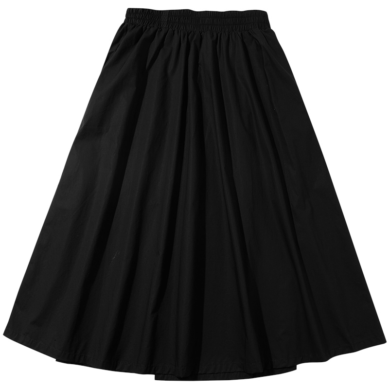 三彩2020秋季新款高腰松紧腰大摆裙A字裙半身