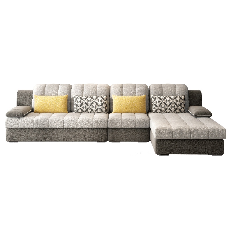 掌上明珠 现代简约布艺沙发组合客厅北欧转角大小户型 SF-DS100