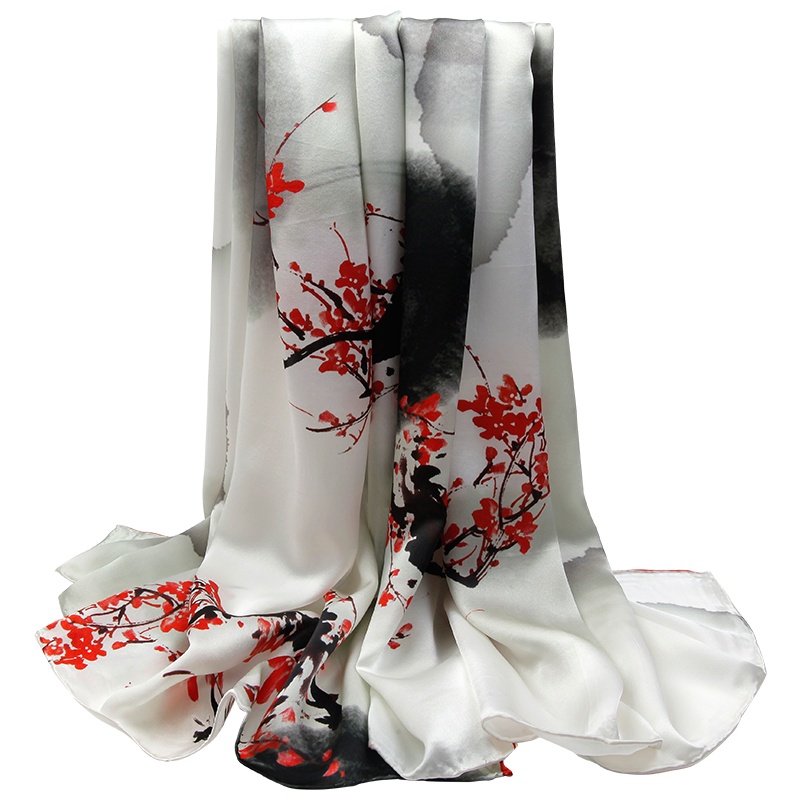 上海故事旗舰女桑蚕丝丝巾新款春秋中国风真丝围巾送老外礼盒