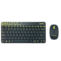 罗技(Logitech) MK240 NANO窄边框 USB接收器 键盘鼠标无线套装 黑色键鼠套装