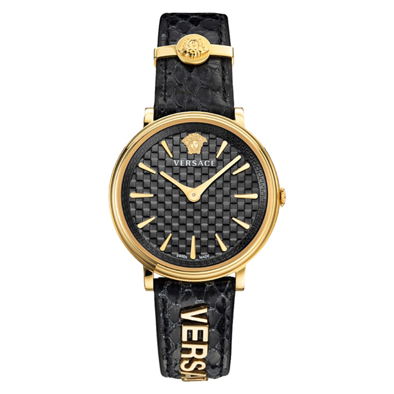 VERSACE/范思哲黑色防水精致大气石英男士手表VBQ050017