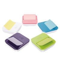 便利贴 76*76mm创意100页N次贴J-报事贴抽取系列多色可选可再贴便条纸便签纸本单手抽取可反复粘贴易撕不留残胶得力