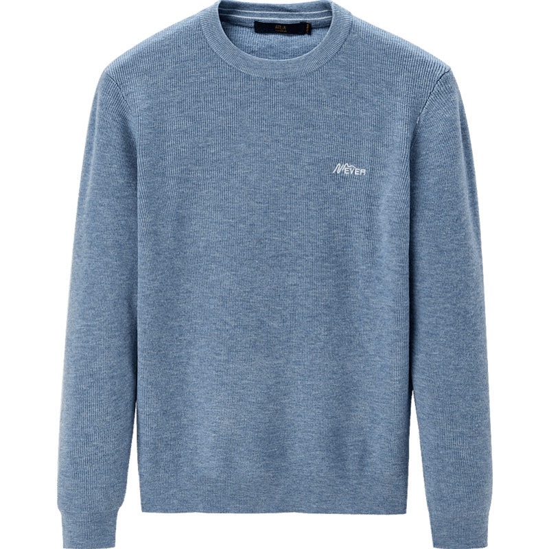 HLA海澜之家舒适圆领长袖针织衫2019秋季简约针织衫男 HNZAD3R090A