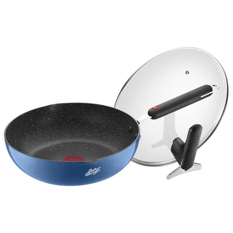 苏泊尔Bingo平底锅不粘锅麦饭石烙饼煎炒两用炒锅火红点不沾煎锅EJ28RCP-02-B