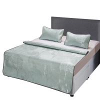 金丝莉(kintheri) 芳恩家纺 轻风物语艾草冰丝席三件套 可折叠夏季空调席子 2.3米床 单套价