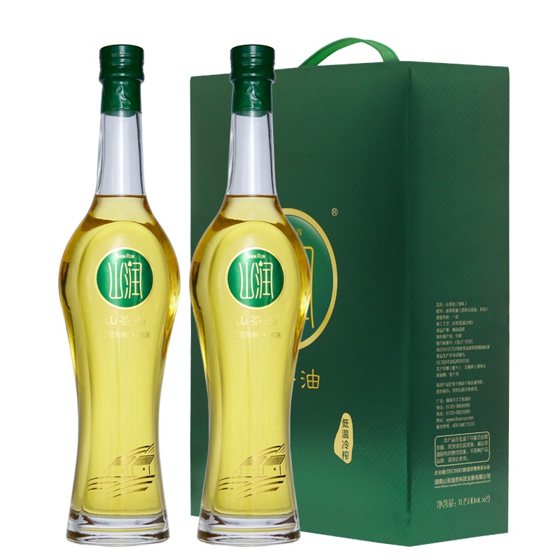 山润佳品茶籽油山茶油茶油食用油500mlx2