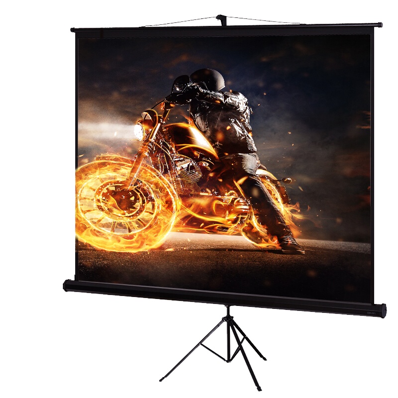 得力(deli) 50496 支架投影幕 120英寸16:10 (单位:副) 黑色