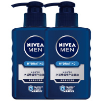 妮维雅(NIVEA)男士水活畅透精华洁面液150ml双支套装(男士洗面奶 洁面 护肤化妆品)