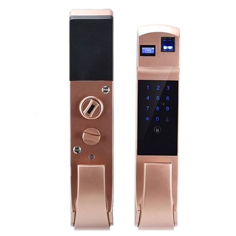 全自动指纹锁防盗门智能锁带门铃入户门密码锁免换锁体磁卡感应锁
