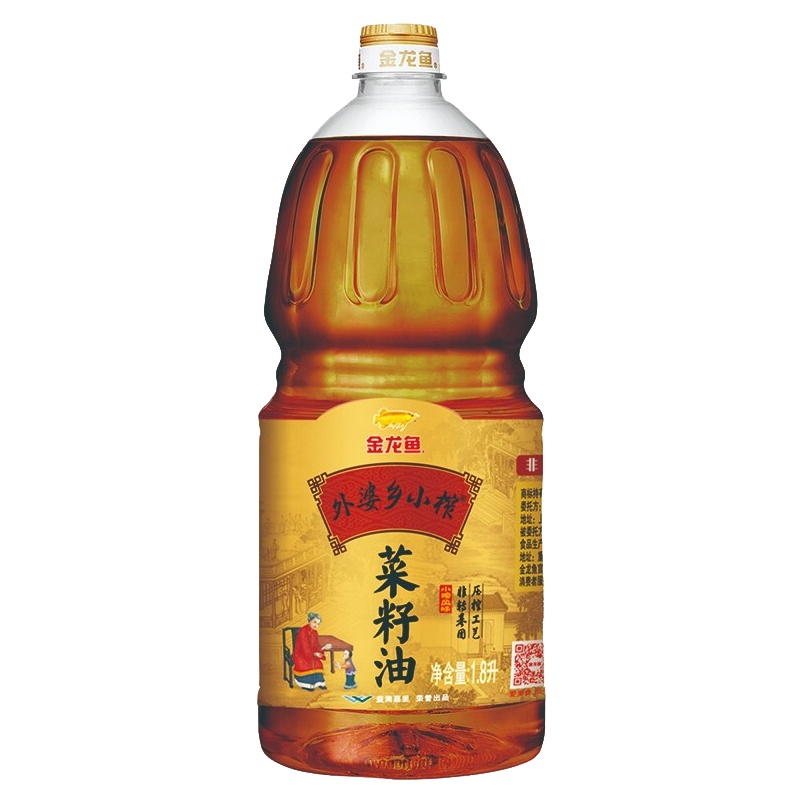 金龙鱼 外婆乡小榨菜籽油1.8L 食用油 非转基因 压榨