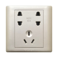 飞雕(Feidiao)86型5孔插座单开双开单控双控家用香槟金色安装开关