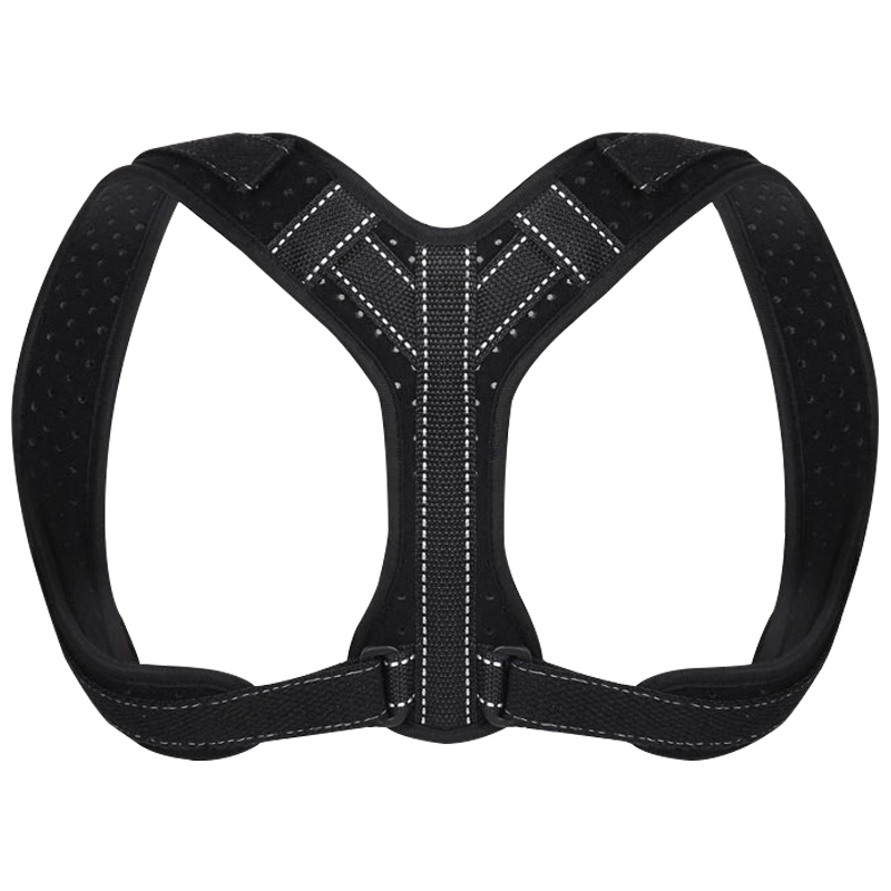 君来康成人儿童学生男女士驼背矫正带站姿坐姿矫正隐形支撑矫姿挺胸-炫黑色M码