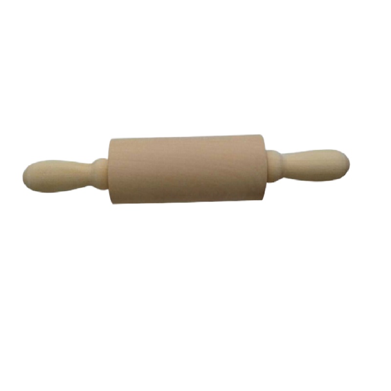 家用擀面杖实木小号大号滚轴擀面杖雕花水饺棍烘培饼干面点滚动走锤 榉木压花款直径5.5 长20总长38