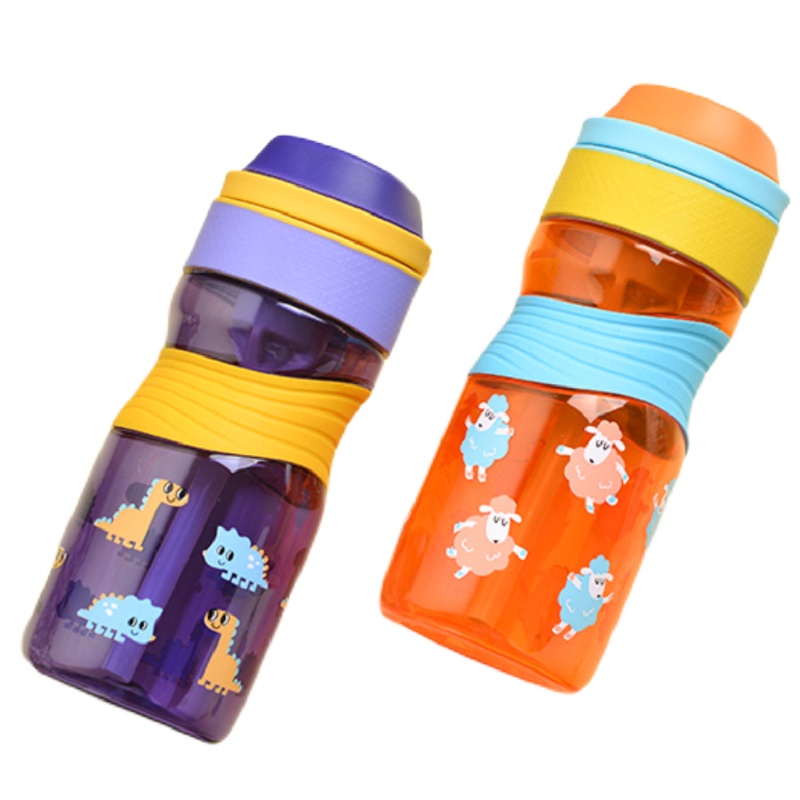 乐扣乐扣时尚卡通儿童吸管水杯户外运动塑料杯水壶男女学生随手杯