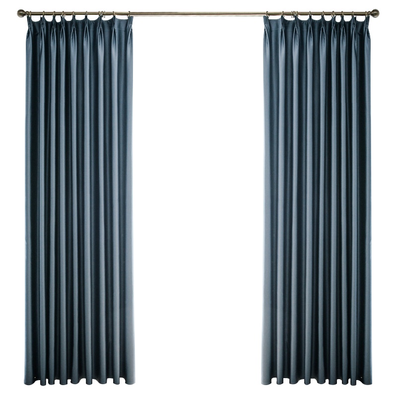 添福运 遮光窗帘北欧简约现代棉麻挂钩窗帘加厚打孔窗帘飘窗客厅帘子遮阳布纯色轻奢卧室挂钩窗帘