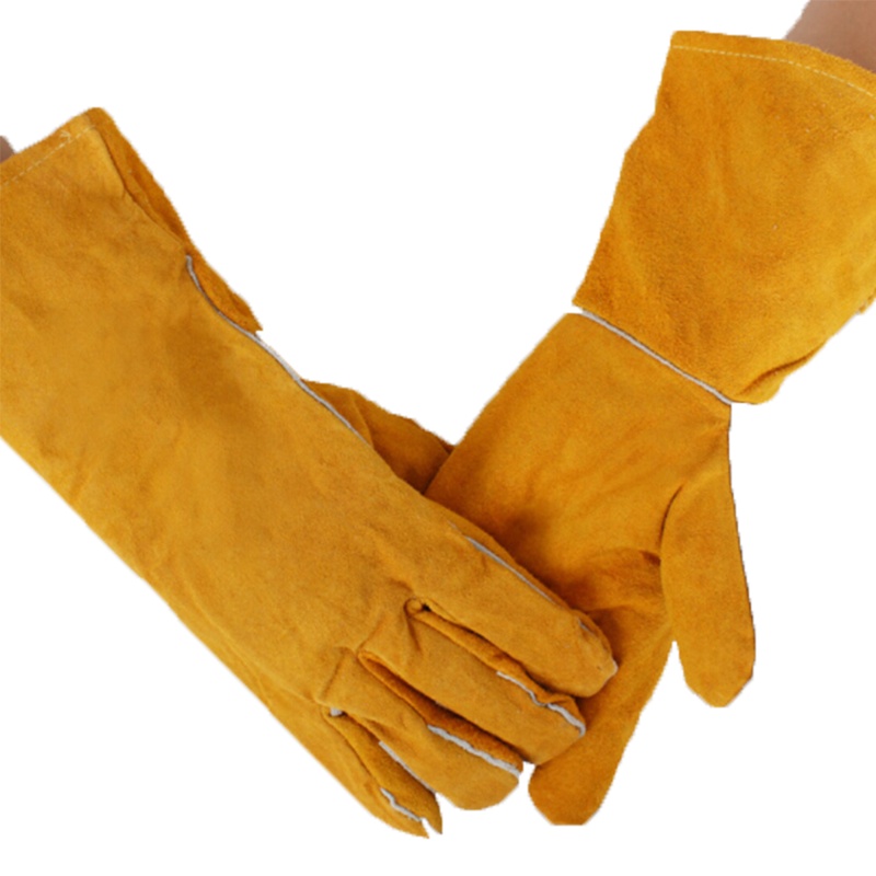 长款40cm猪皮耐高温电焊手套长皮手套 长度:35cm 左右 12双/打(1双) 60双起发