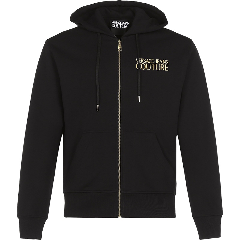 VERSACE JEANS COUTURE 范思哲 男士棉质加绒款连帽运动衫上衣外套71GAIT02 CF00T