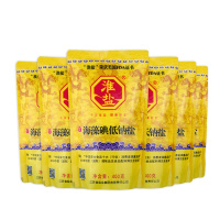 淮牌海藻碘低钠盐400g*6袋装日常炒菜盐食盐细盐食用盐调味盐调料盐碘盐国企品牌正品保证