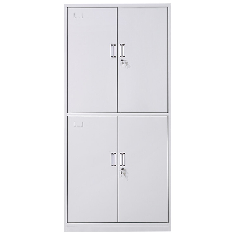 创世人 办公家具薄边拆装通双节文件柜铁皮柜资料柜档案柜书柜矮柜储物柜家用小柜子带锁办公柜